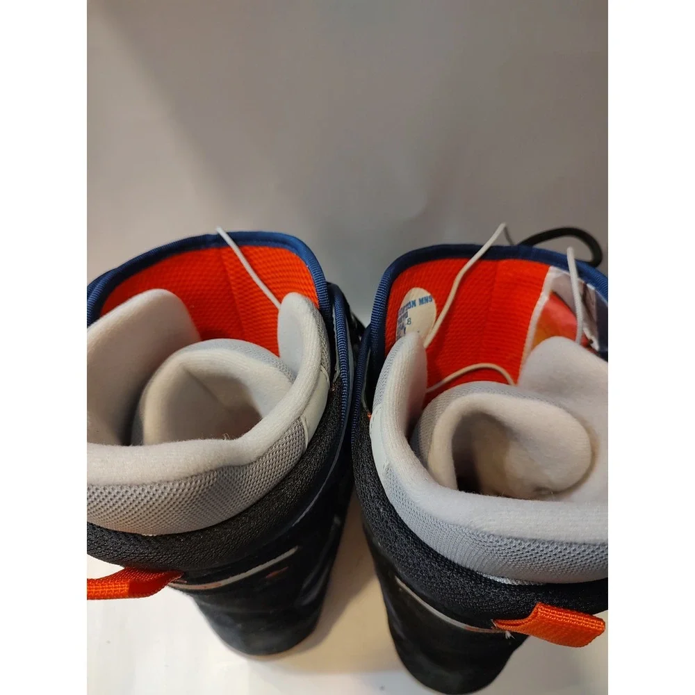 Mens Burton Moto Freestyle Snowboard Boots Sz 8 Black Blue Orange